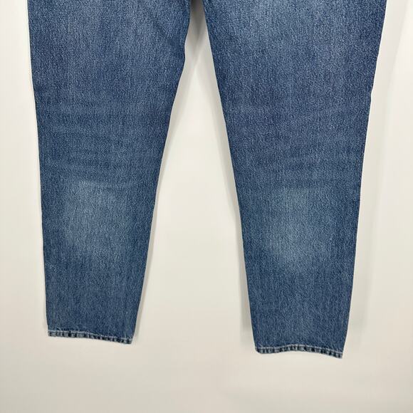 Zara ZW The Mid Waist Straight Leg Button Fly Cotton Womens Jeans US 4 - Picture 6 of 11